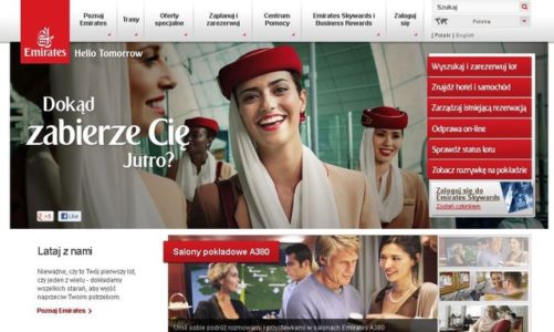 Emirates udostępniły stronę internetową w wersji polskiej